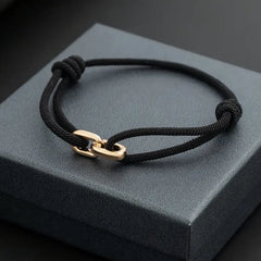 Men's Fashion Simple Geometric Pattern And Golden Decoration