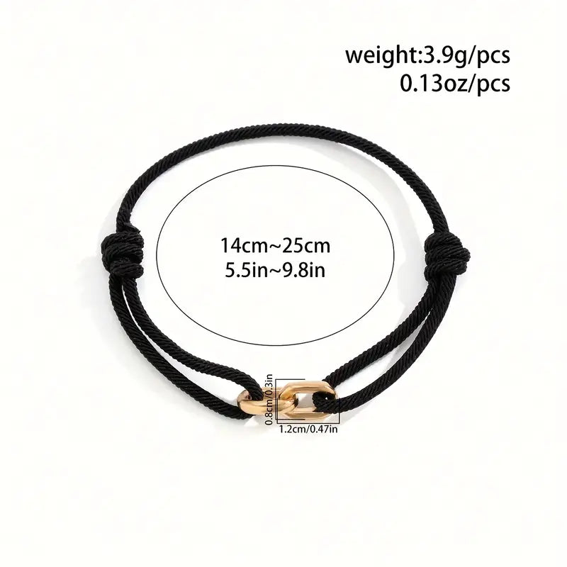 Men's Fashion Simple Geometric Pattern And Golden Decoration