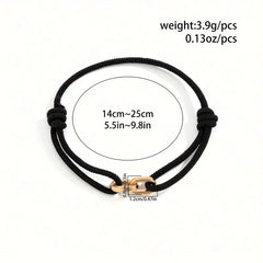 Men's Fashion Simple Geometric Pattern And Golden Decoration