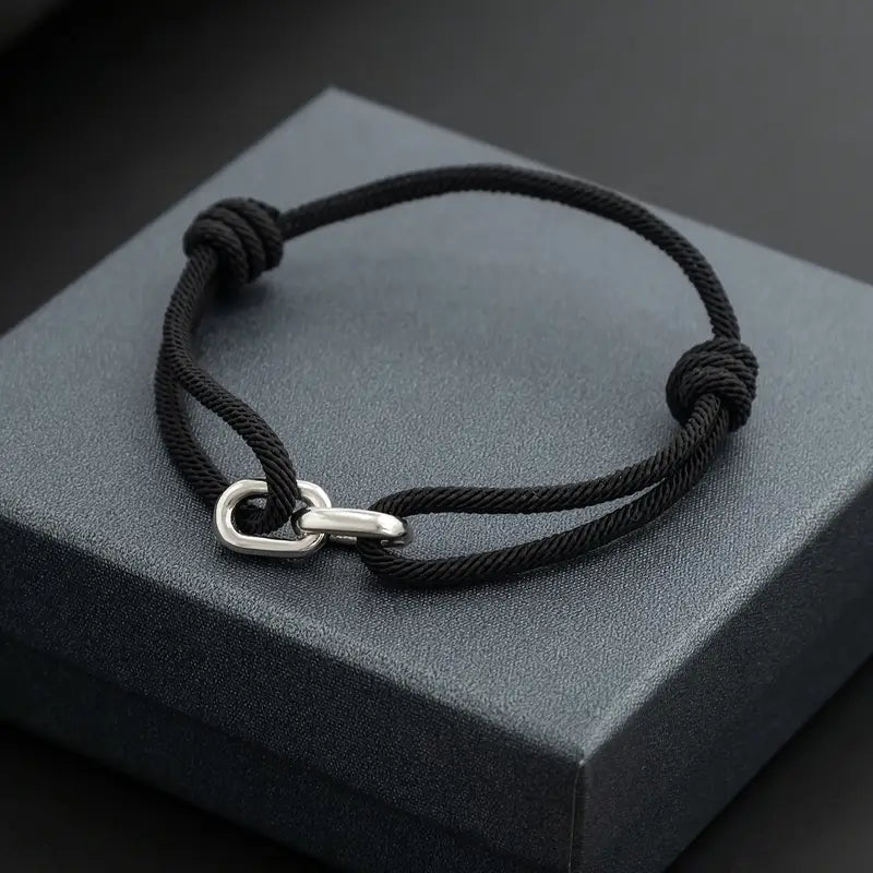Men's Fashion Simple Geometric Pattern And Golden Decoration